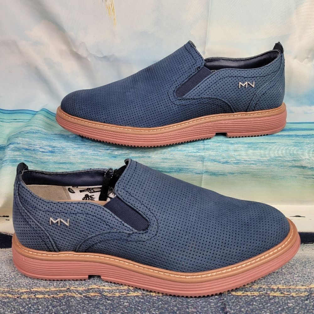 Mark Nason Blue Slip-On Shoes Men’s 7.5 Perforated Hybrid Casual Comfort (NWOT)